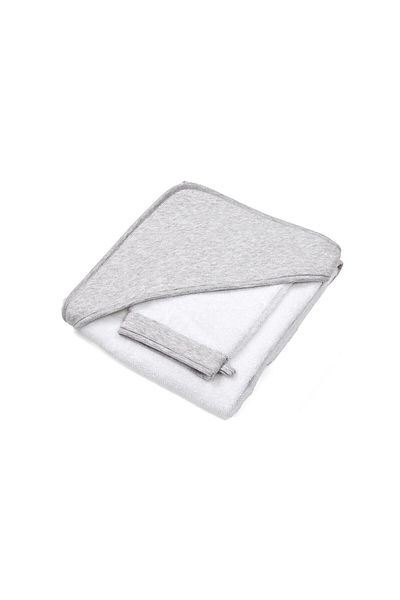 POETREE KIDS Chevron Gray Towel Swaddle Pouch Set