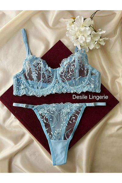 ARONA Costum bralet albastru