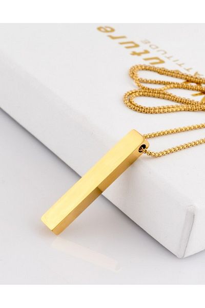 No Future Steel Bar Necklace Ft2212al