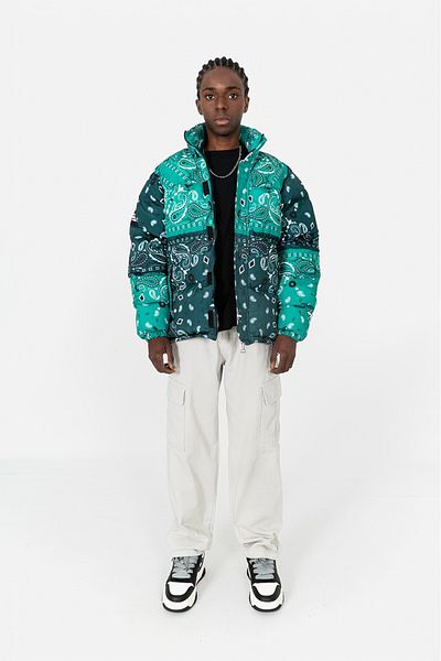 No Future Urban Paisley Men's Puffer Coat Jacket Nf0503Ys