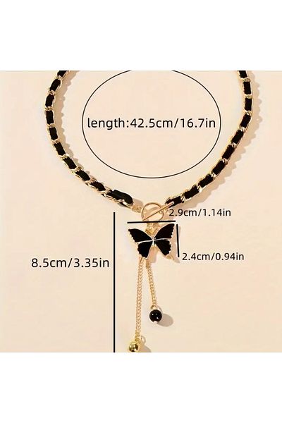 shellwetr Stein Butterfly Necklace