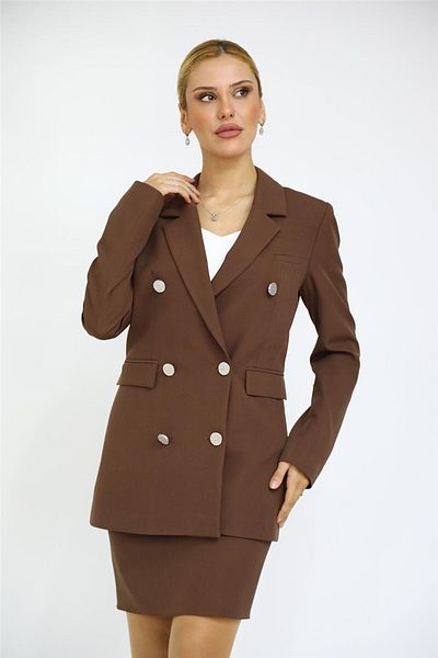 ÖNDER ÖZSOY Blazer Jacket-Bitter Brown