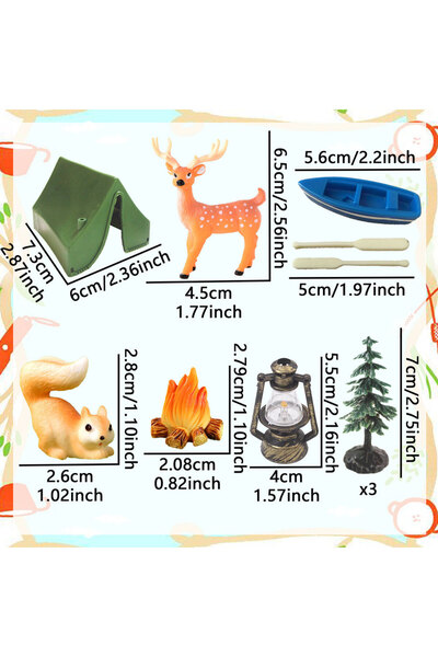 Choice زينة كب كيك لحفلات التخييم من LaVenty باللون الكاكي الداكن، زينة كب كيك على شكل خيمة الدببة الثلاثة، زينة كب كيك للتخييم السعيد في كاليفورنيا