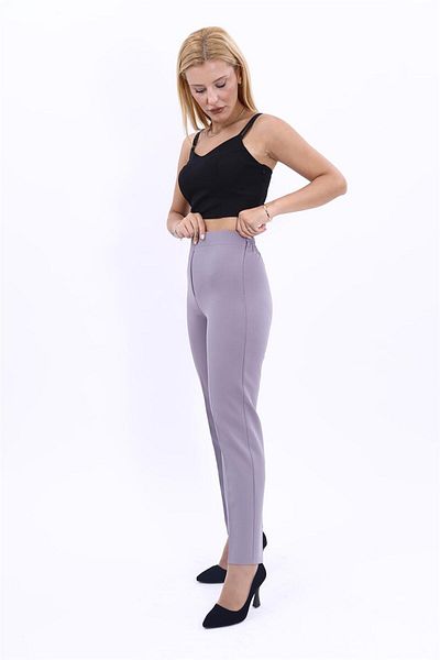 ÖNDER ÖZSOY Elastic Narrow Leg Trousers-Anthracite