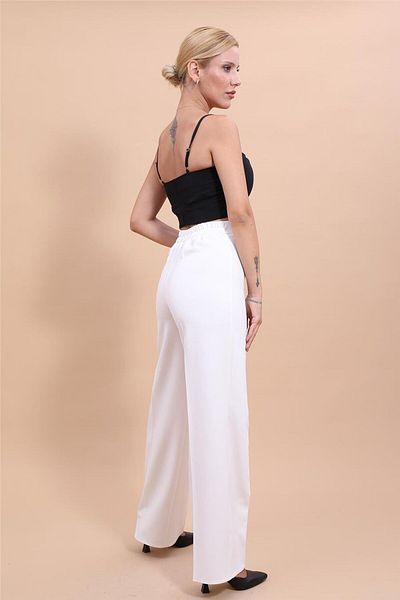 ÖNDER ÖZSOY Wide Leg Trousers - Ecru