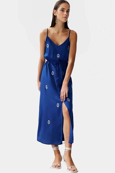 PayBuy Maxi Floral Embroidery Viscose Dress Long Lasting for Casual Summer Styles