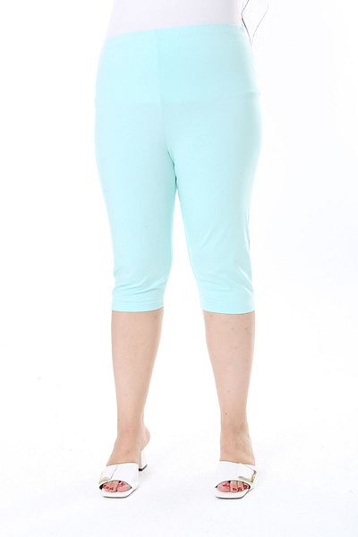 Şans Γυναικείο κολάν Plus Size Πράσινη Ελαστική Μέση - 65N38310