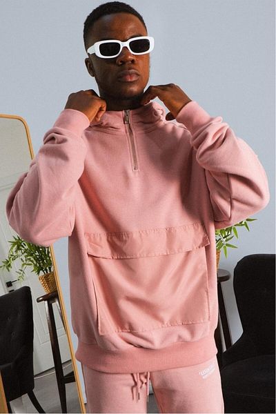 No Future Men's Hooded Hoodie with Kangaroo Pocket Nf0335Gl