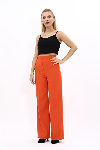 ÖNDER ÖZSOY Bol Paça Pantolon -Turuncu