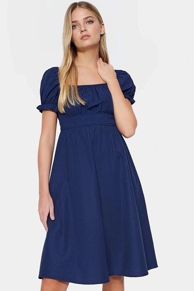 PayBuy Women's Summer Cotton Skater Dress Square Collar Short Sleeve Comfortable Casual and Stylish Quality Craftsmanship