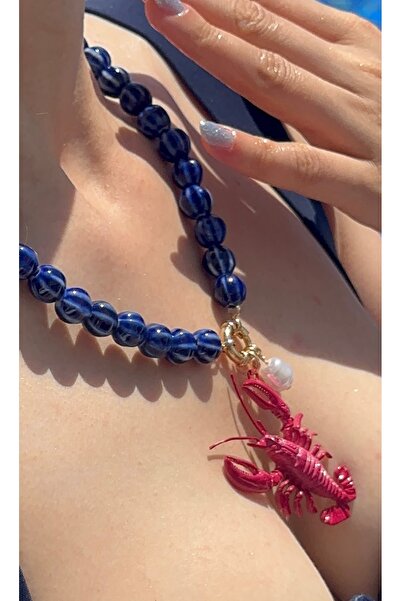 ayoljewelry Pink Crab Necklace