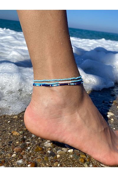 Beykan Anklet Beaded Set of 3