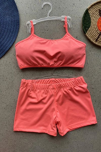 Starinci Mayo Young Girl Sports Bady Bikini with Shorts Neon Color