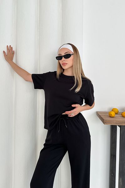 MODAMİNEM Women's Modal Fabric Short Sleeve Basic Tracksuit Set