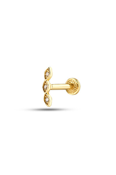 Akar Jewellery 14 Ayar Altın Taşlı Minimal Helix/Kıkırdak Pırlanta Piercing
