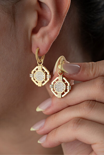 Silvano Jewelry 925 Ayar Gümüş Zirkon Taşlı Kadın Küpe