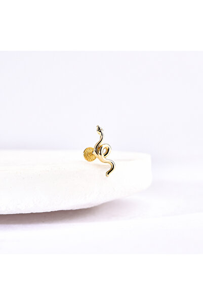 Akar Jewellery 14 Ayar Altın Yılan Motifli Minimal Helix/kıkırdak Piercing
