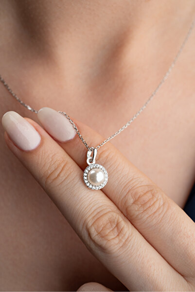 Silvano Jewelry 925 Ayar Gümüş İnci Model Kolye