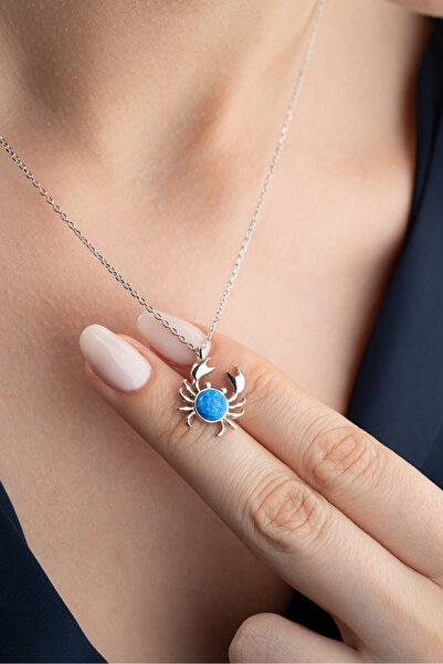 Silvano Jewelry 925 Ayar Gümüş Yengeç Kolye