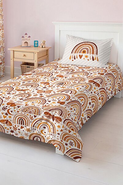 Realhomes Butterfly and Rainbow Patterned Brown Yellow Children's and Teenage...