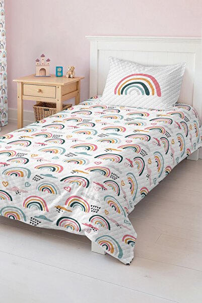 Realhomes مجموعة بيكيه للأطفال والرضع منقوشة بألوان قوس قزح بألوان الباستيل ل...