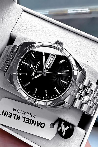 Daniel Klein 3 Atm Waterproof Men Wrist Watch Silver Color Steel Band Gift Bracelet Dker2042C2