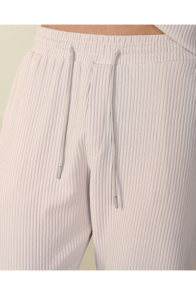 İLKCET MODA Fitilli Oversize Ottoman Pantolon