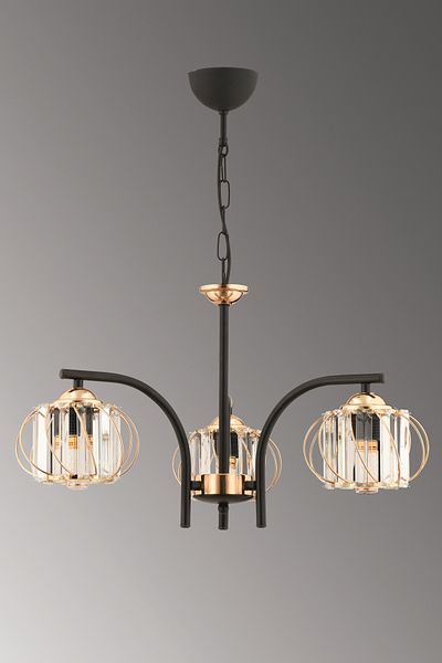 ESSLİGHT Molde 3-Piece Gold Chandelier (Crystal Stone) Living Room Bedroom Kitchen Young Room Office