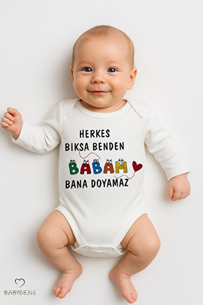 BABYDEN'S "بدلة أطفال من القطن بنسبة 100% بأكمام طويلة مع عبارة ""Everyone Ha...