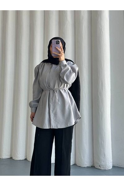 She Olive Modal Tunic with Lacing