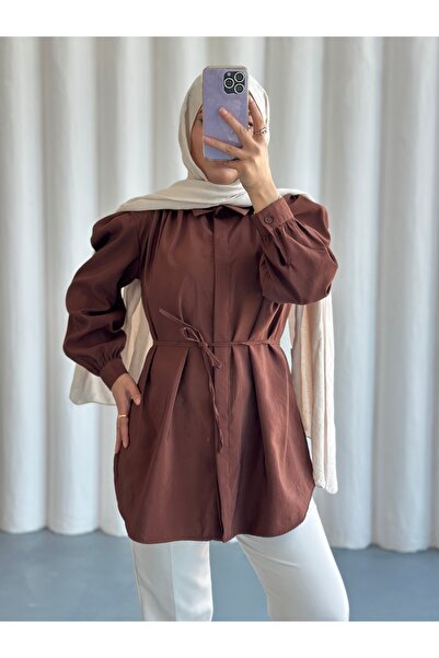 She Olive Modal Tunic with Lacing