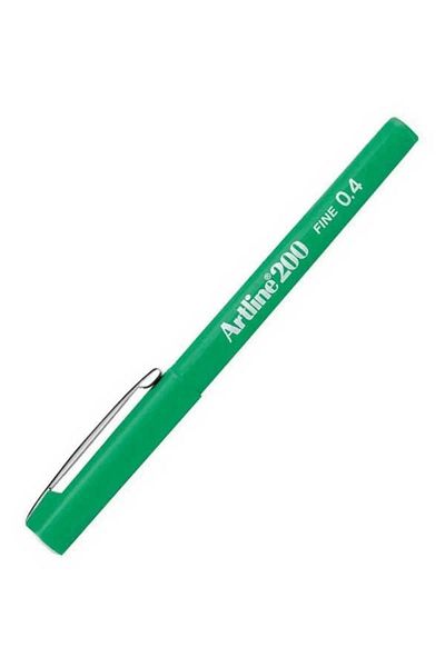 artline 200N Fine Felt Tip Writing and Drawing Pen 0.4 mm Green