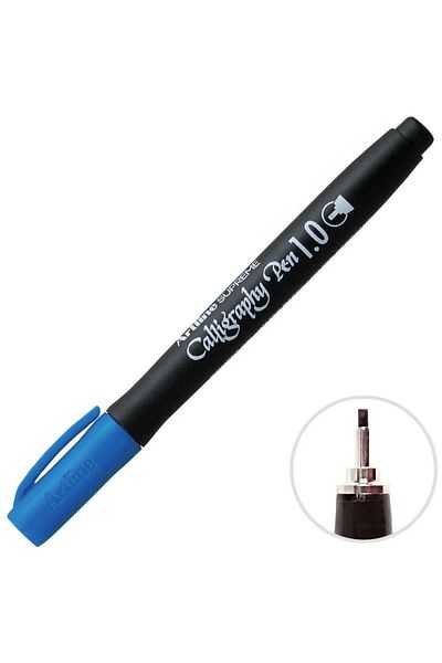 artline 1.0 mm Blue Calligraphy Pen
