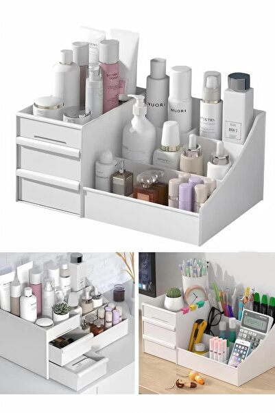Generic Cosmetics Storage Box, Cosmetics Desktop Organizer With Drawer, Skin ...