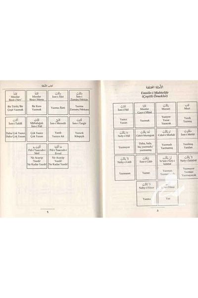 Cantaş Yayınları Arabic Text and Turkish Translation Sarf Mecmuası & Emsile, Bina, Maksud, Izzi