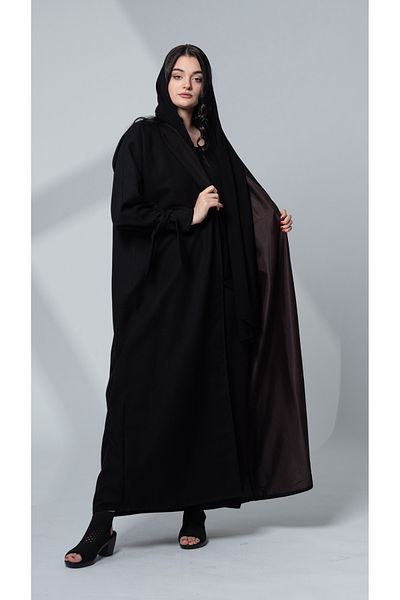 outline Brown lined candy abaya