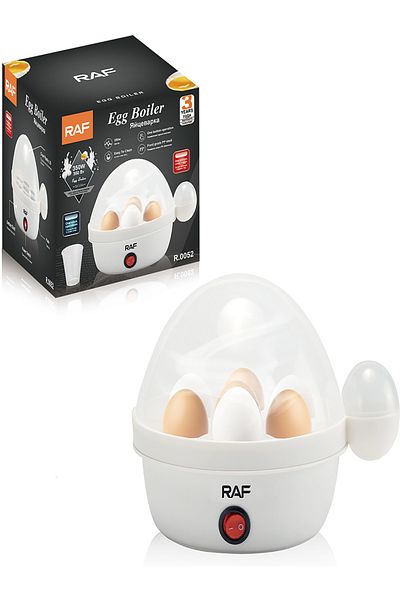RAF Goodlife Electric Egg Boiler,350W,One pot 7 eggs,One button operation,R.0052,White