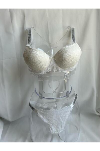 Pink Cadillac Taş Detaylı Sütyen Takımı Kutulu