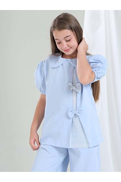 Giyinse Mira Girl's Summer Suit Blue