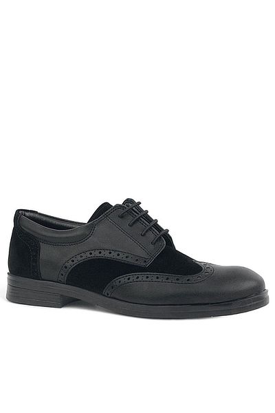 Rakerplus Titan Black Matte Laced Classic Men's Youth Shoes