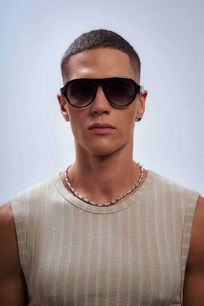 Bilge Karga Çardak Black Green Gradient Men's Sunglasses
