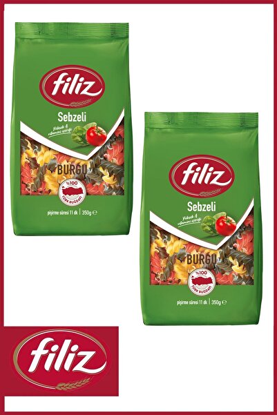 FİLİZ Sebzeli Burgu Makarna 350 Gr. X 2 Adet