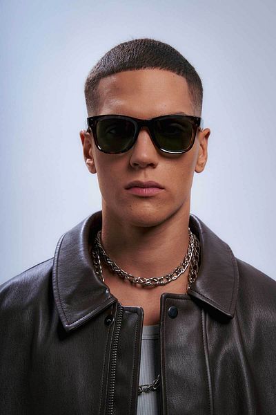 Bilge Karga Belen Leopard Green Men's Sunglasses
