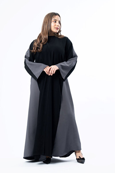 outline Olivia Cloche Abaya in Grey