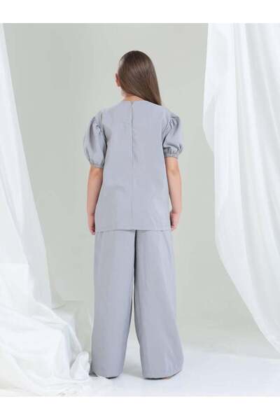 Giyinse Mira Girl's Summer Suit Gray