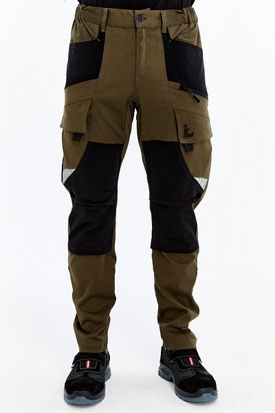 Uniprom Work Pants - Madrid Model 10 Pockets Full Lycra Knee Support Khaki
