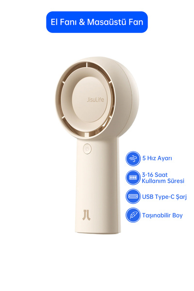 JISULIFE Handheld Fan Life5 Plus Taşınabilir El Fanı 4000mah