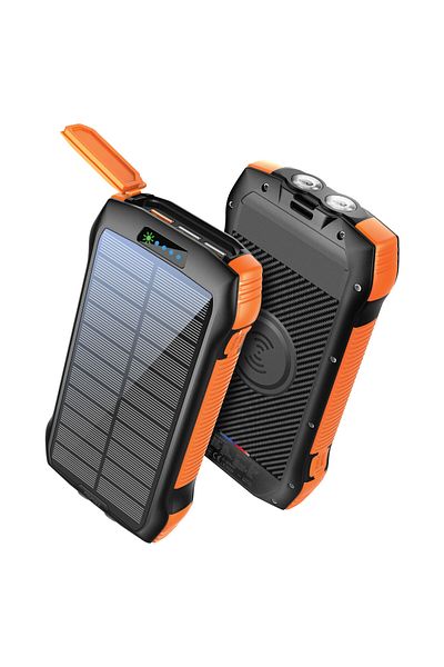 Promate Solar Charger With 20000mah Battery, Qc 3.0 Port, Usb Ports, Type-c™ Pd And Ip66 Protection