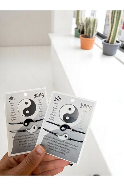 VerdeHome 4 Pieces (2 Pcs) Ying Yang Gift, Couple Bracelet, Lover Bracelet, Friendship Bracelet