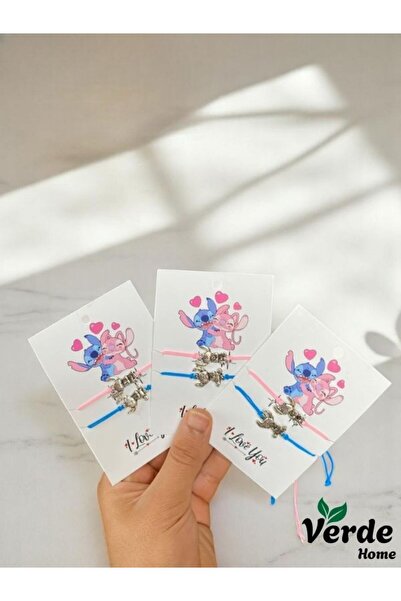 VerdeHome 6'Lı (3 ADET) Disney Lilo Ve Stitch Sevgili Bileklik Arkadaşlık Bil...